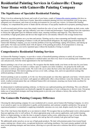 Gainesville Painting Company