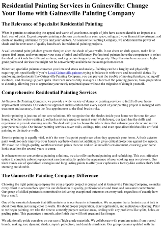 Gainesville Painting Company