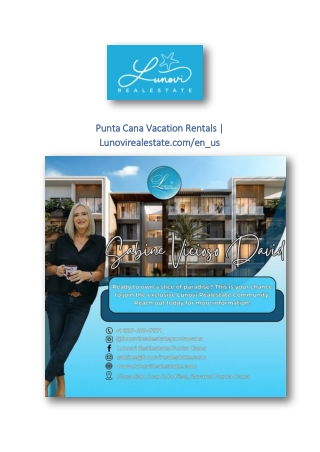Punta Cana Vacation Rentals | Lunovirealestate.com/en_us