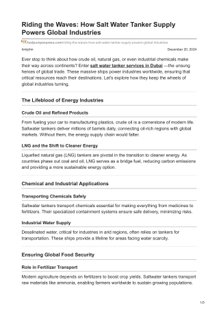 fuelpumpexpress.com-Riding the Waves How Salt Water Tanker Supply Powers Global Industries