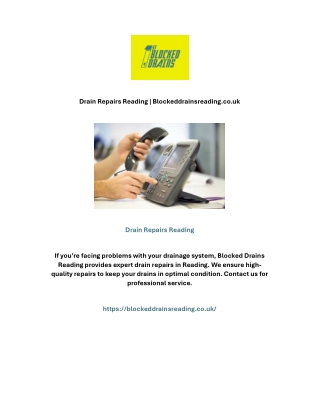 Drain Repairs Reading | Blockeddrainsreading.co.uk