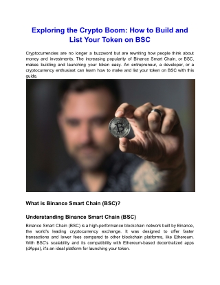 Exploring the Crypto Boom_ How to Build and List Your Token on BSC