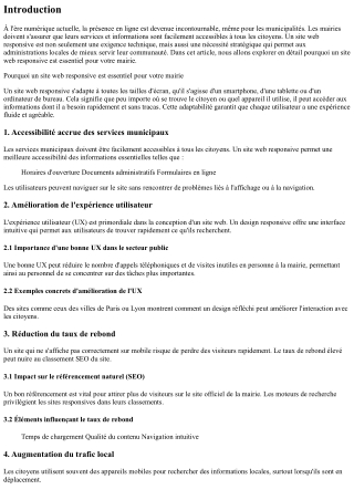 Pourquoi un site web responsive est essentiel pour votre mairie