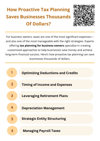 How Proactive Tax Planning Saves Businesses Thousands of Dollars?