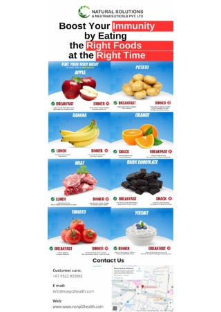 Boost your immunity by eating right food at the right time