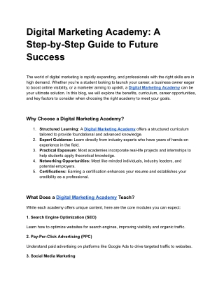 Digital Marketing Academy_ A Step-by-Step Guide to Future Success