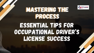 Expert Tips for Occupational Driver’s License Success