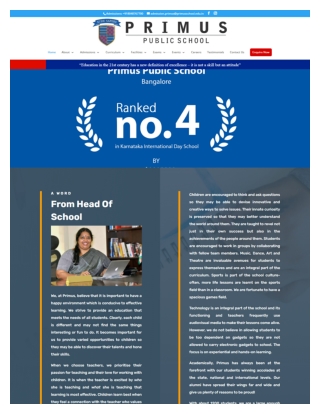 Primus Public School - Bangalore
