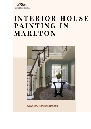 Professional Interior House Painting in Marlton - Repairs & Paints