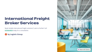 International Freight Broker Services | Call 9255664920 for Reliable Solutions
