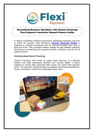 Access Channel Financing - FlexiPayment