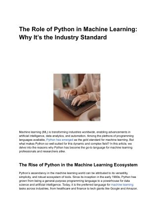 The Role of Python in Machine Learning_ Why It’s the Industry Standard