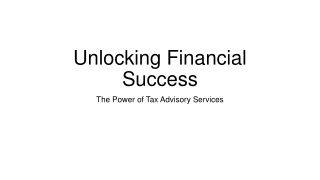 Tax Advisory Services