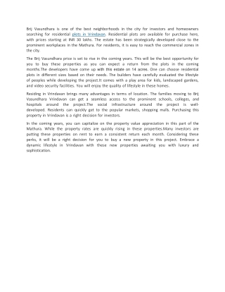 Find Your Dream Property in Vrindavan