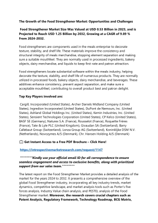 Food Strengthener Market