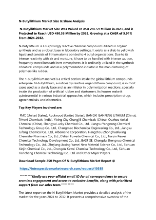 N-Butyllithium Market