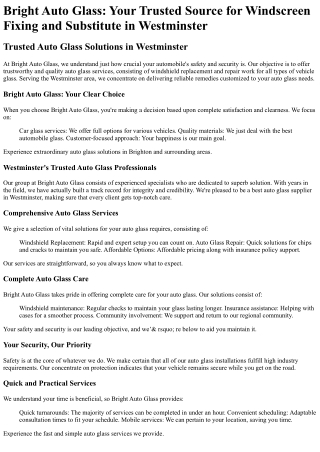 Bright Auto Glass