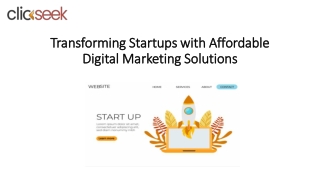 Transforming Startups with Affordable Digital Marketing Solutions