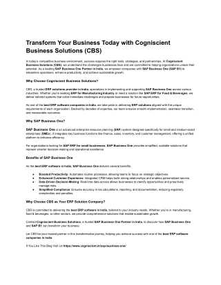 SAP Business One Gold Partner Noida |Delhi |Gurgaon| Ghaziabad India