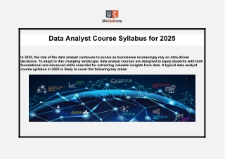 Data Analyst Course Syllabus for 2025