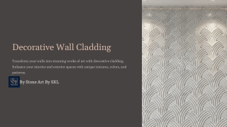 Latest Decorative Wall Cladding Designs - Stone Art By SKL