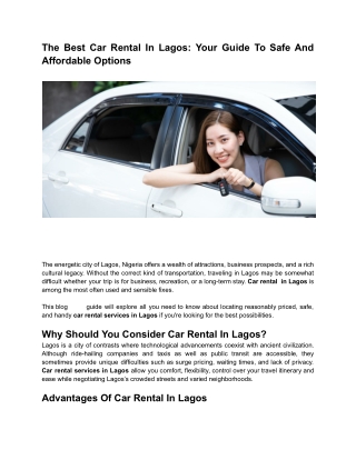 The Best Car Rental in Lagos_ Your Guide to Safe and Affordable Options