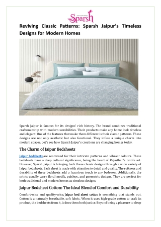 Reviving Classic Patterns Sparsh Jaipur’s Timeless Designs for Modern Homes (1)