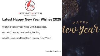 Latest Happy New Year Wishes 2025