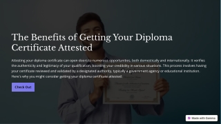 The Benefits of Getting Your Diploma Certificate Attested