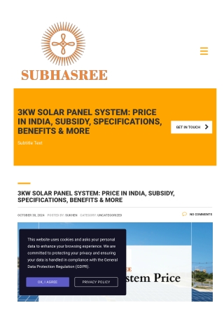 3kW Solar Panel System: Price in India, Subsidy, Specifications, Benefits & More