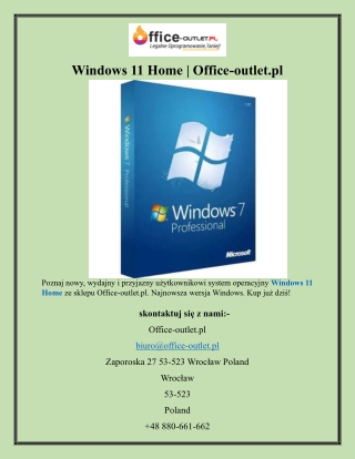 Windows 11 Home  Office-outlet.pl