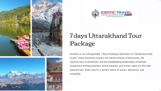 7 days Uttarakhand Tour Package