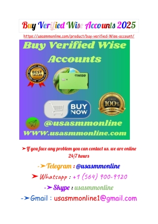 Buy Verified Wise Accounts 2025 - Copy