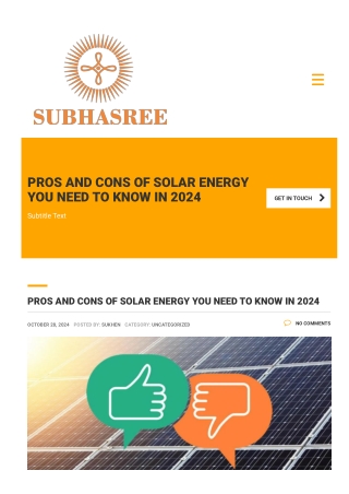 ros and Cons of Solar Energy You Need To Know In 2024