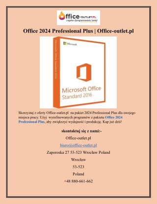 Office 2024 Professional Plus Office-outlet.pl