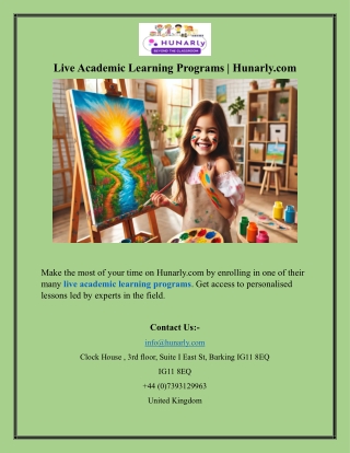 Live Academic Learning Programs  Hunarly.com