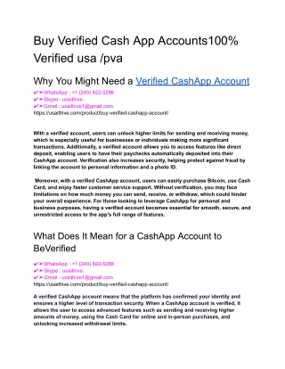 Buy Verified Cash App Accounts100%