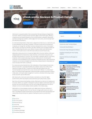 Best DaaS Provider Software vDesk.works Reviews & Product Details