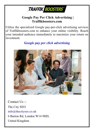Google Pay Per Click Advertising  Traffikboosters.com