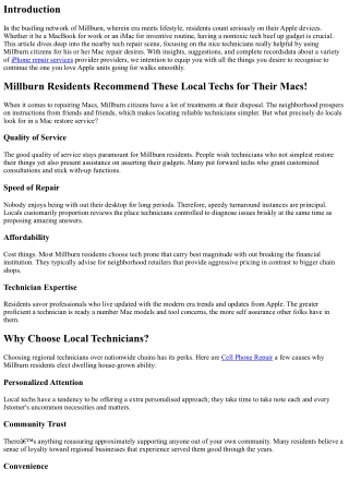 “Millburn Residents Recommend These Local Techs for Their Macs!”