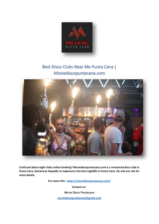 Best Disco Clubs Near Me Punta Cana | Moviediscopuntacana.com