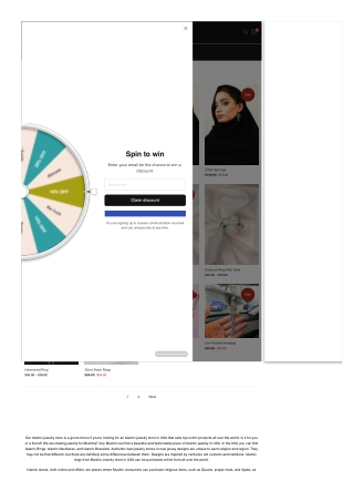 Islamic inspired jewelry