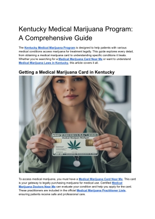 Kentucky Medical Marijuana Program_ A Comprehensive Guide