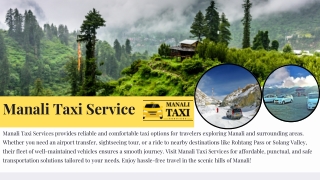 Manali Taxi Service