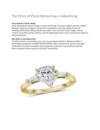 The Ethics of Photo Retouching in Advertising