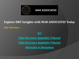 Learn About the Debt Recovery Tribunal Act with MAR ASSOCIATES