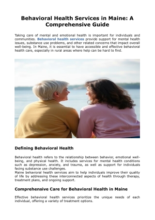 Behavioral Health Services in Maine_ A Comprehensive Guide