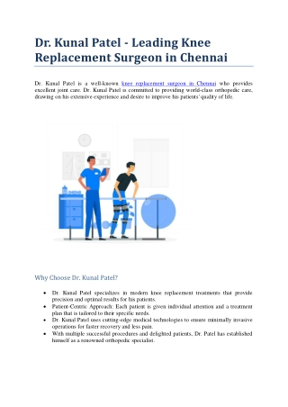 Dr. Kunal Patel(knee replacement surgeon in chennai)