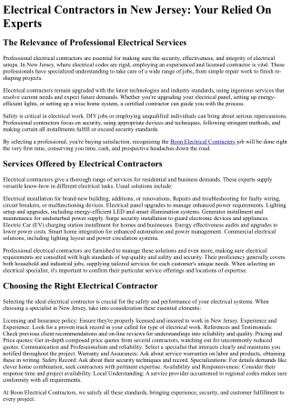 Boon Electrical Contractors