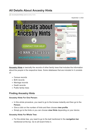 ancestrytechhelp.com-All Details About Ancestry Hints